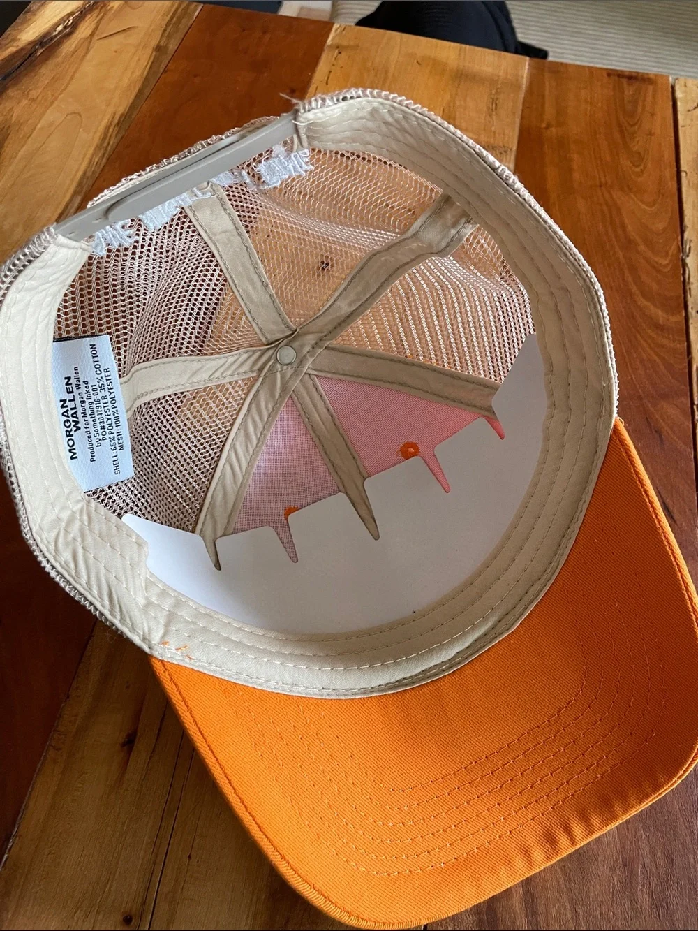 Morgan Wallen UT Orange Mesh-Back Trucker Cap with White Embroidered Logo